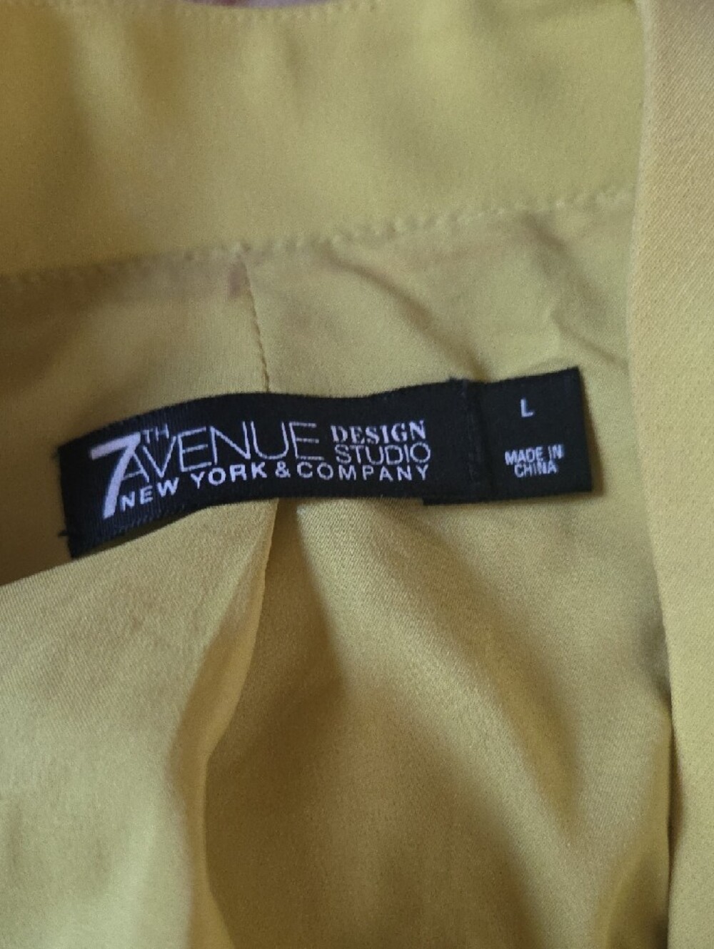 New York & Company Bright Yellow Belted Pantsuit - Picture 2 of 6